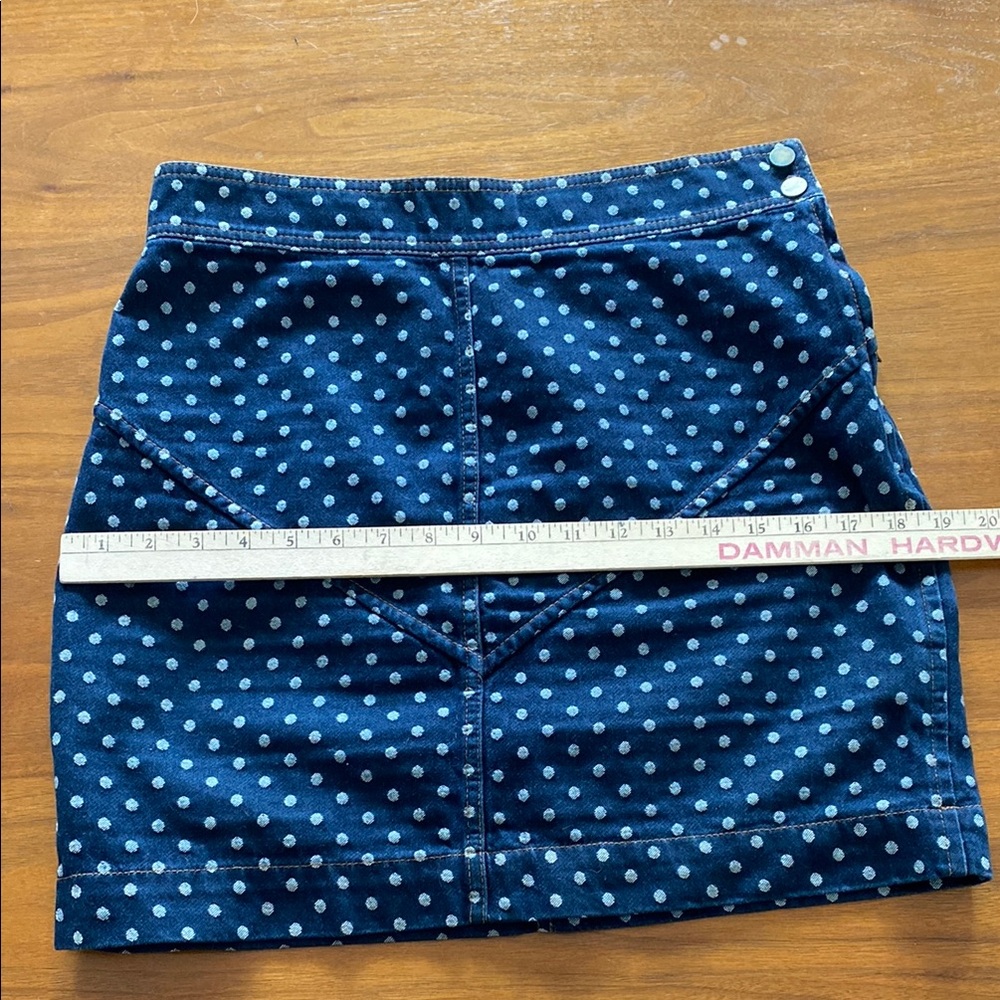Rebecca Taylor Polka Dot Denim Skirt - Picture 8 of 8